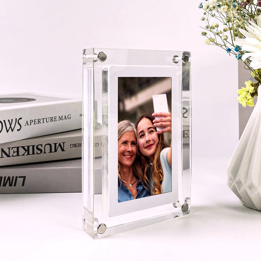 acrylic digital video frame vertical smart photo display
