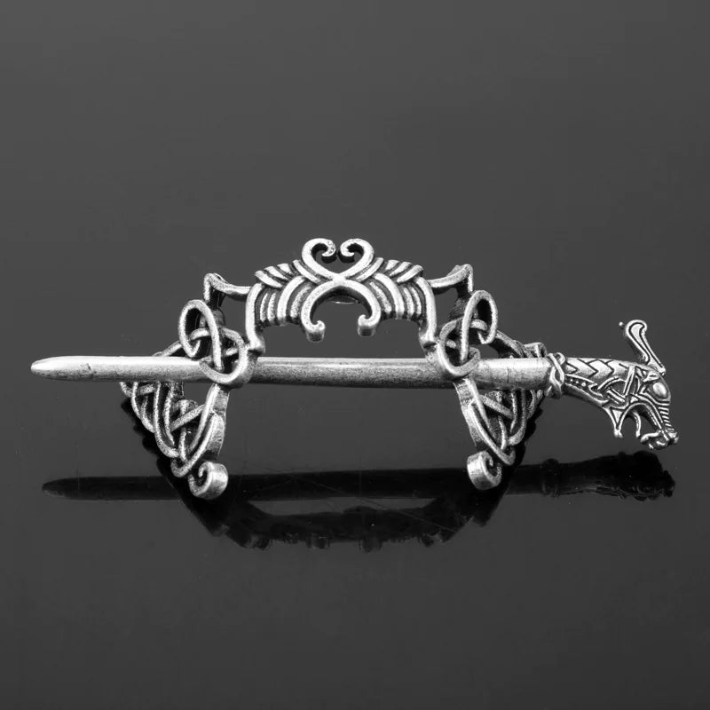 vintage viking metal hairpins nordic inspired hair accessory

